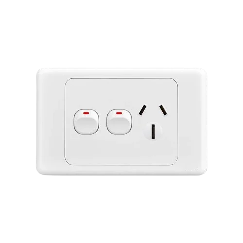 Australian Newzealand Standard Wall Socket Outlet SAA General Purpose Single Power Outlets And Light Switches Horizontal Mount