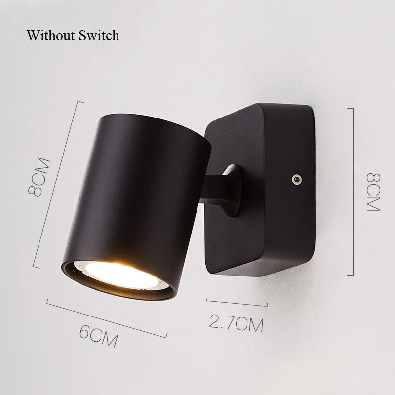 7W GU10 Led Ceiling Wall Light Spot Lights Modern Style Folding Rotation Home Hotel Bedroom Bedside Living Room Wall Lamp