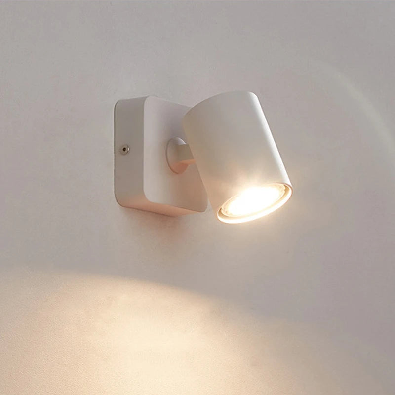 7W GU10 Led Ceiling Wall Light Spot Lights Modern Style Folding Rotation Home Hotel Bedroom Bedside Living Room Wall Lamp