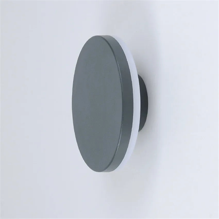 LED Outdoor Waterproof Wall Light Round LED Garden Wall Lamp Aisle Light Exterior Wall Balcony Corridor Aluminum Lighting