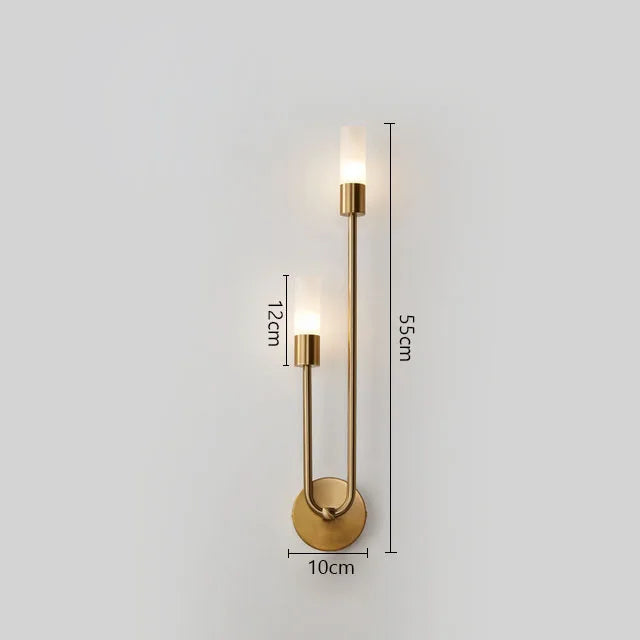 Modern Wall Lamps Indoor Wall Sconces G9 Gold Black Light Fixture Minimalist Candle Lighting for Bedroom Stairway Balcony Decora
