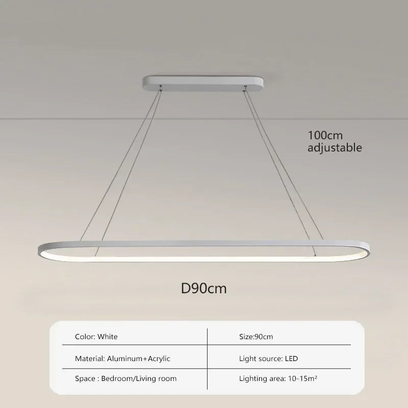 Modern LED Pendant Light 70/90CM Line Lamp For Living Room Dining Room Office Hotel Haning light Home Decor Lighting Fixtures