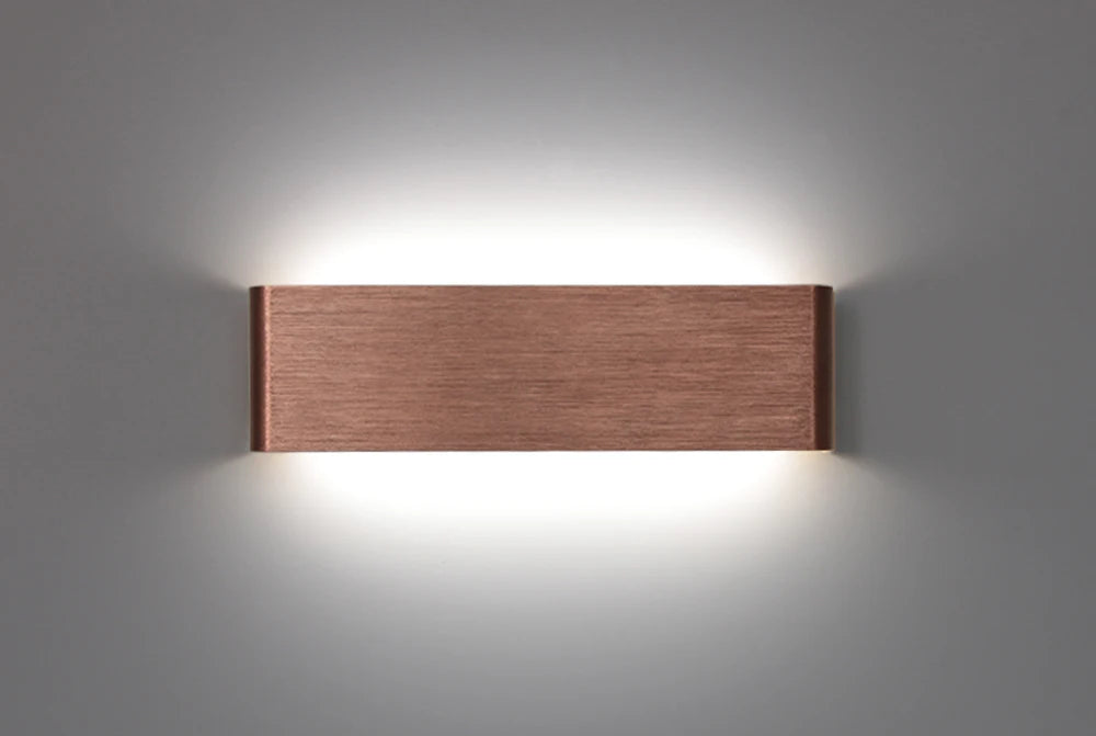 Modern Indoor Wall Lamps Simple Strip Lamp Bedroom Living Room Wall Lights Gold/coffee color Aluminum Wall Lamp Lighting Fixture