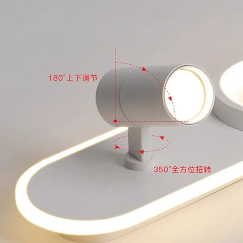 Track Spotlights No Main Lights Living Room Wall Lamp Long Hallway Light Cloakroom LED Ceiling Lights Spotlights For Dining Room
