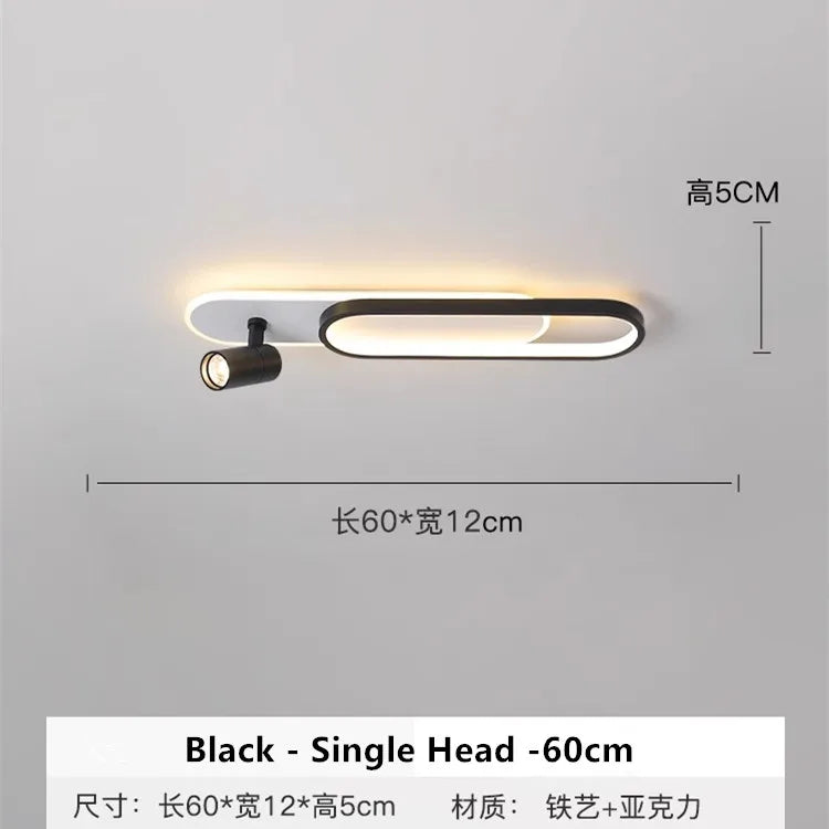 Track Spotlights No Main Lights Living Room Wall Lamp Long Hallway Light Cloakroom LED Ceiling Lights Spotlights For Dining Room