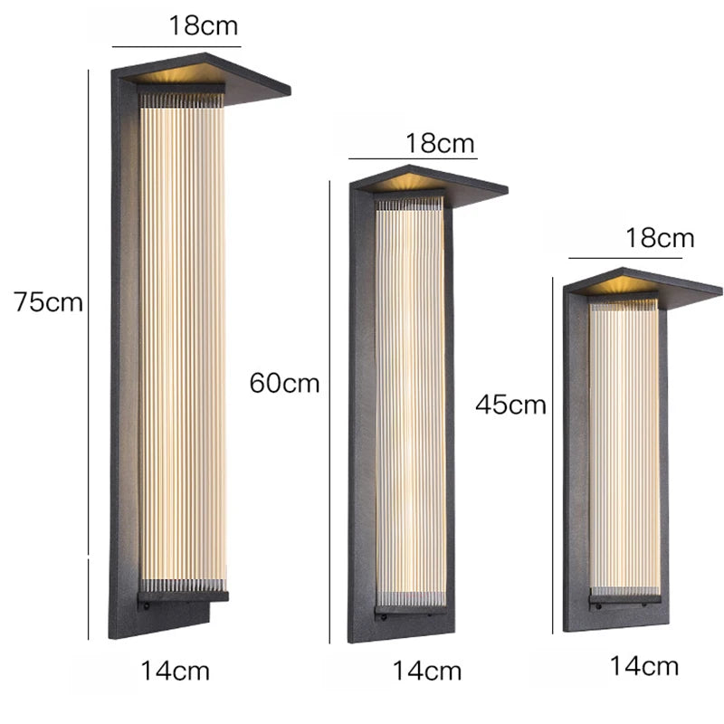 Outdoor Wall Lamp Waterproof Stainless Steel Porch Courtyard Lamp Garden Villa Entrance External Wall Light Outdoor Lighting
