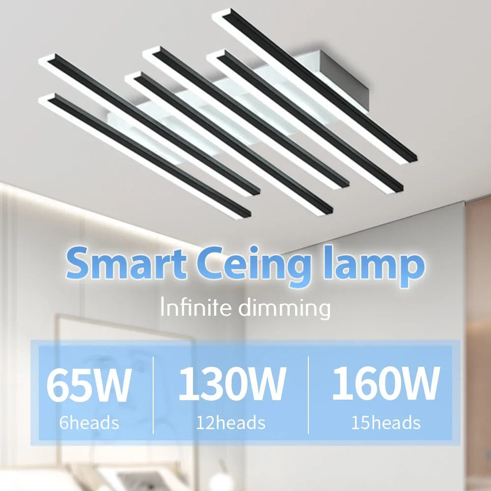 Modern Ceiling Light Luxury Nordic Ceiling Light Fixture LED Remote Control APPCeiling Chandelier Home Decoration Lighting