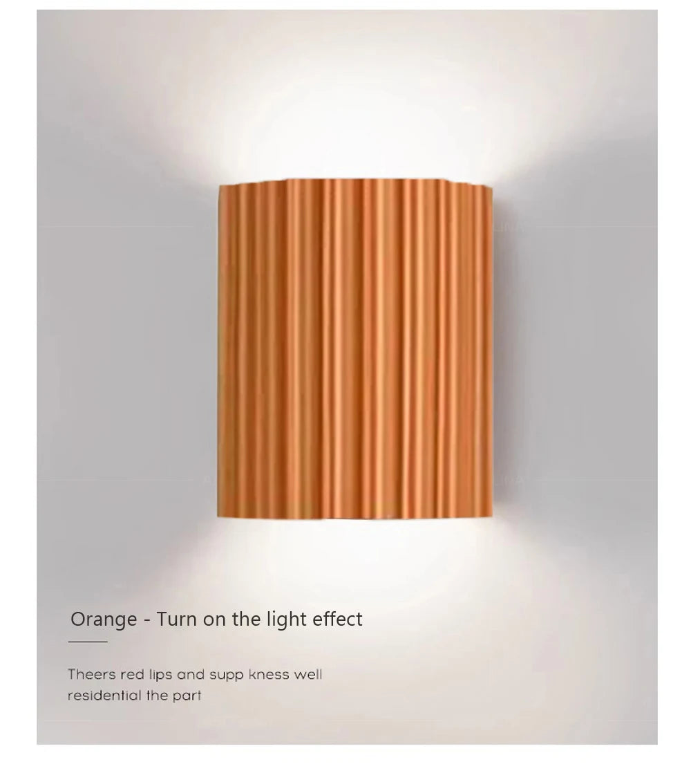 Modern LED Wall Lamp Minimalist Macaron Resin Sconces Entryway Aisle Living Rooms Bedrooms Bedside Study Illumination Luminaire