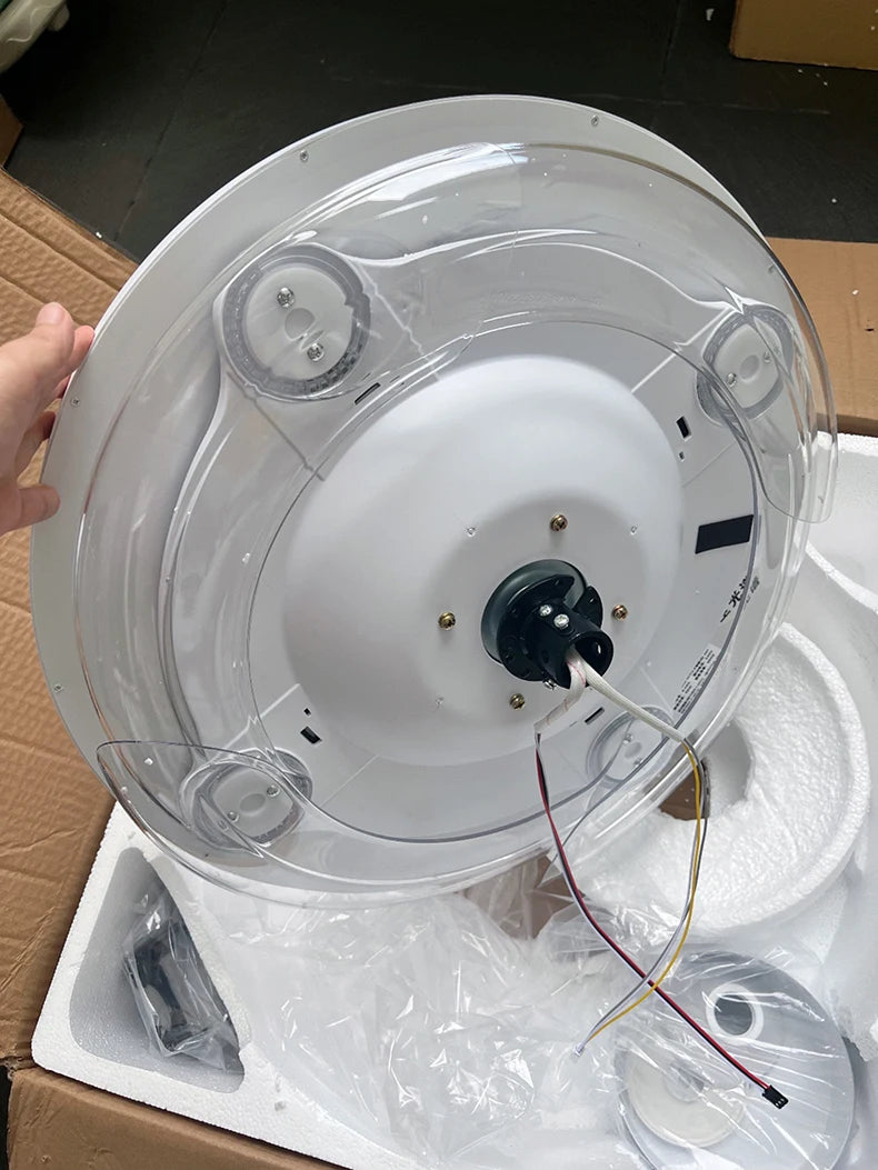 Electric Fan Chandelier Led Ceiling Lamp Room Decoration Dining Table Living Home Silent Bedroom Circulator Fan Light Fixture