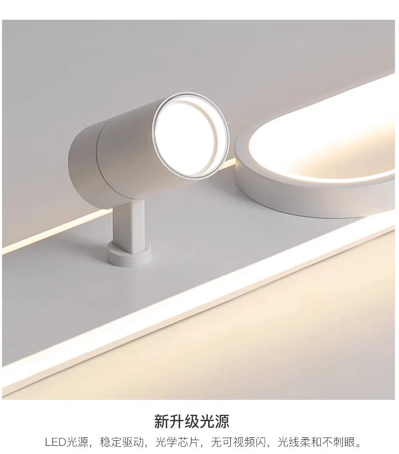 Track Spotlights No Main Lights Living Room Wall Lamp Long Hallway Light Cloakroom LED Ceiling Lights Spotlights For Dining Room