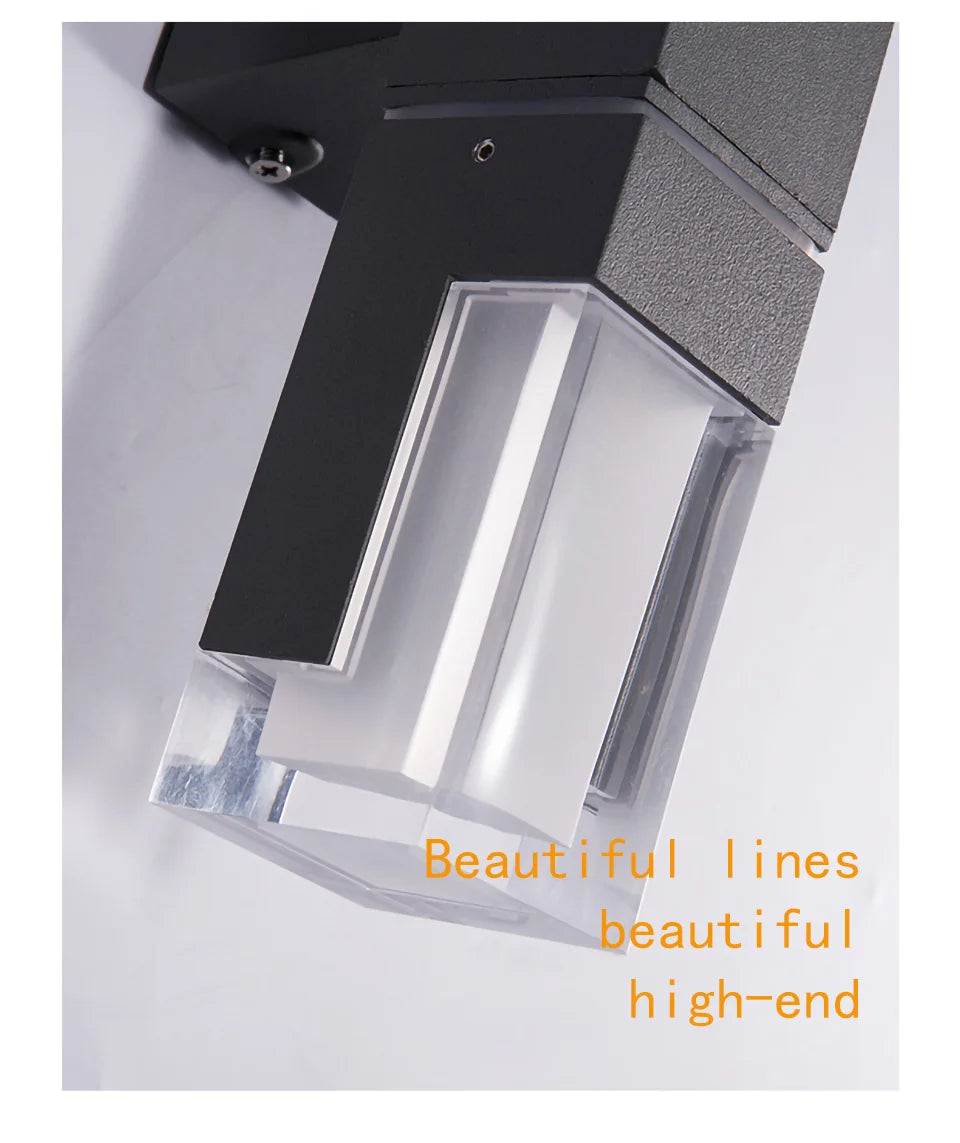 Outdoor IP65 waterproof lamp, garden villa gate, living room corridor, acrylic waterproof wall lamp,AC85-265V outdoor decoration
