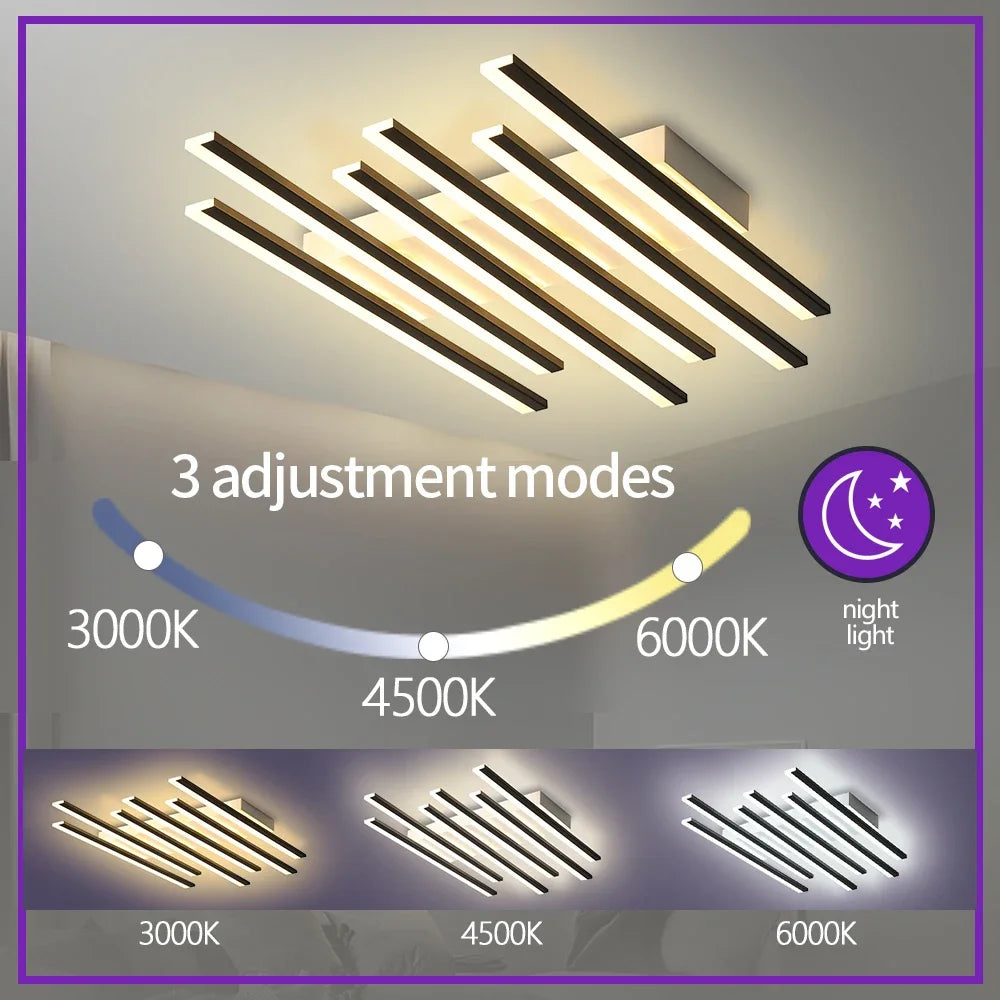 Modern Ceiling Light Luxury Nordic Ceiling Light Fixture LED Remote Control APPCeiling Chandelier Home Decoration Lighting