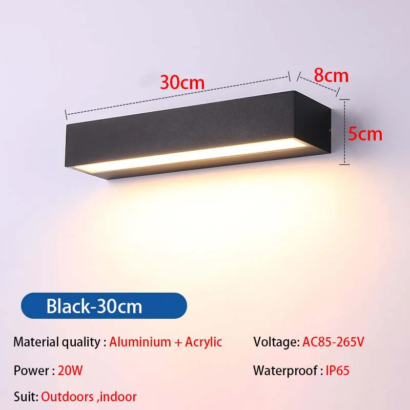 Outdoor waterproof IP65 LED wall lights, door headlights, balcony, courtyard, exterior wall lights, courtyard, outdoor gardening