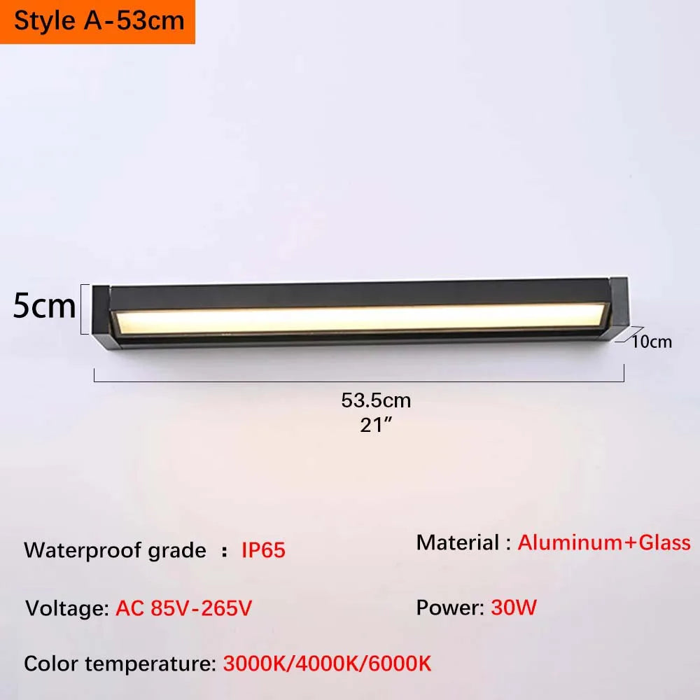 2025 new model. Outdoor waterproof wall lamp. Can rotate. Aluminum and glass materials. 18W, minimalist landscape light