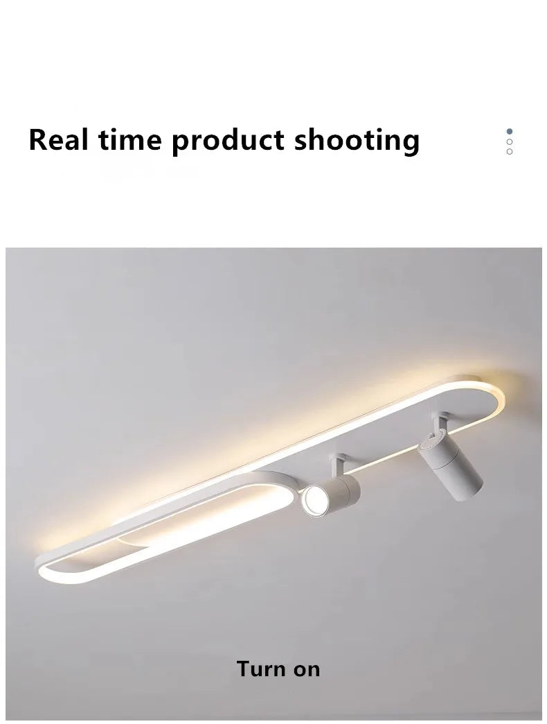 Track Spotlights No Main Lights Living Room Wall Lamp Long Hallway Light Cloakroom LED Ceiling Lights Spotlights For Dining Room