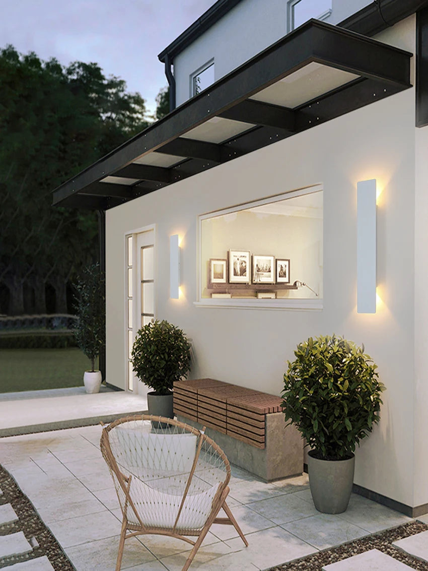 20cm/41cm/61cm Outdoor LED Wall Lights Up and Down Aluminum Wall Lamp Waterproof IP65 Courtyard Porch Decor Lighting Fixtures