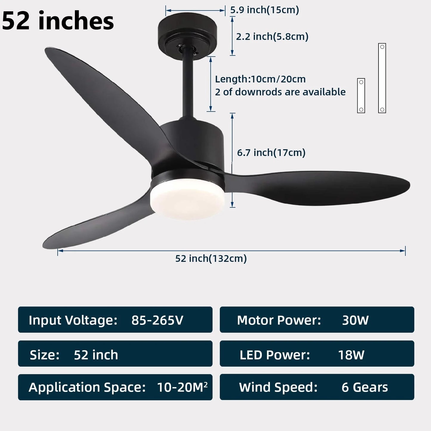 Jelena Modern 42 52 Inch Ceiling Chandelier with Fan Remote Control Living Room Decor Ceiling Fan Light LED Home Electric Fan