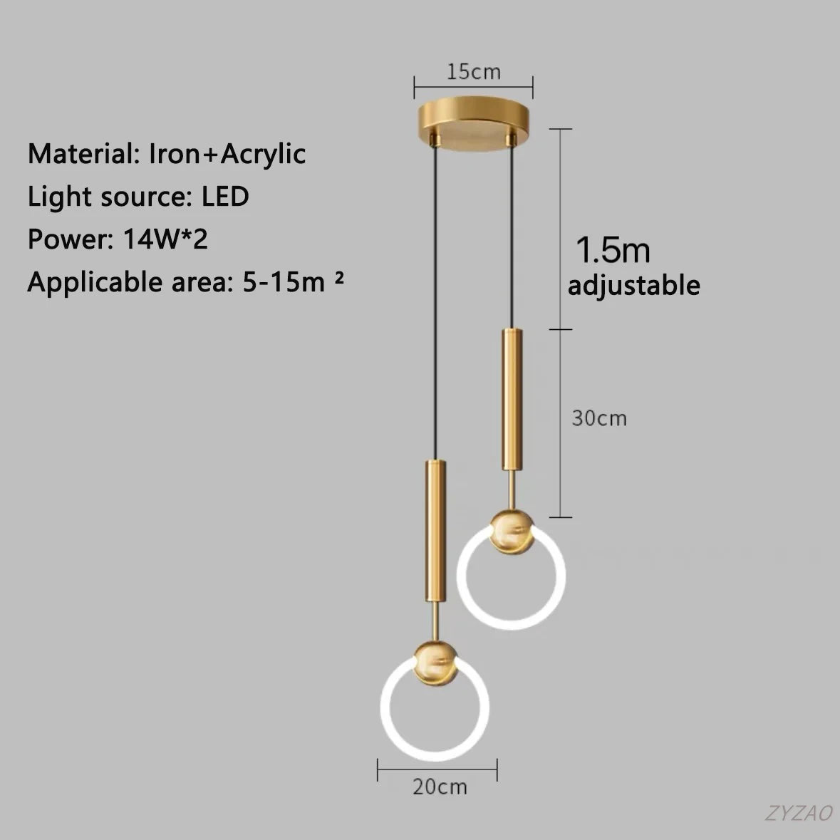 Modern Luxury Pendant Lamp Bedroom Bedside Bathroom Entrance LED Chandeliers Restaurant Kitchen Dining Hall Bar Hanging Lighting
