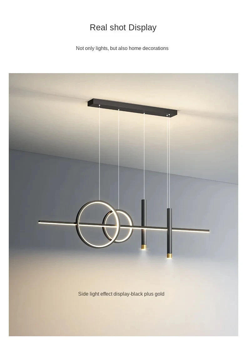 Modern Dining Room Pendant Light LED Smart Remote Control Dining Table Hanging Lamp Luxury Lustre Home Indoor Decor Chandelier