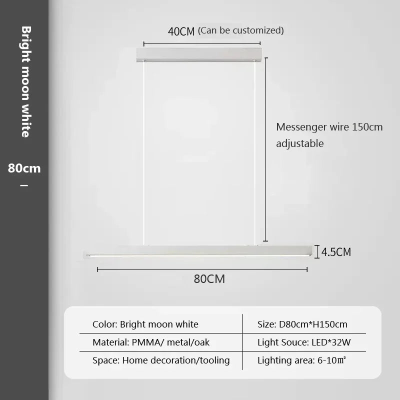 Modern LED Pendant Light For Living Dining Room Restaurant Office Long Simple Chandelier Home Deco Lighting Fixture Hanging Lamp