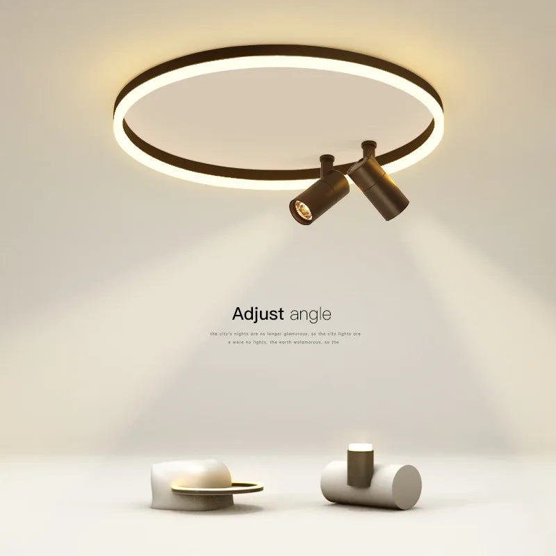 Modern LED Ceiling Lamp With Spotlight Chandelier For Bedroom Living Dining Room Aisle Home Decor Indoor Lighting Fixture Luster
