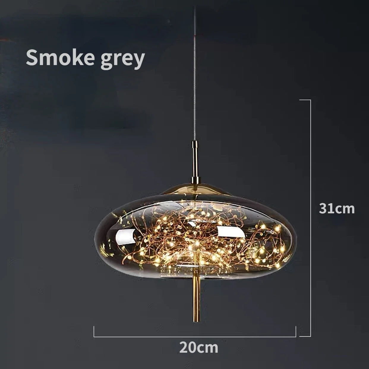 Modern Led Glass Pendant Lights for Bedroom Bedside Bathroom Hanging Lighting Ceiling Chandelier Lamp Decoration String Line