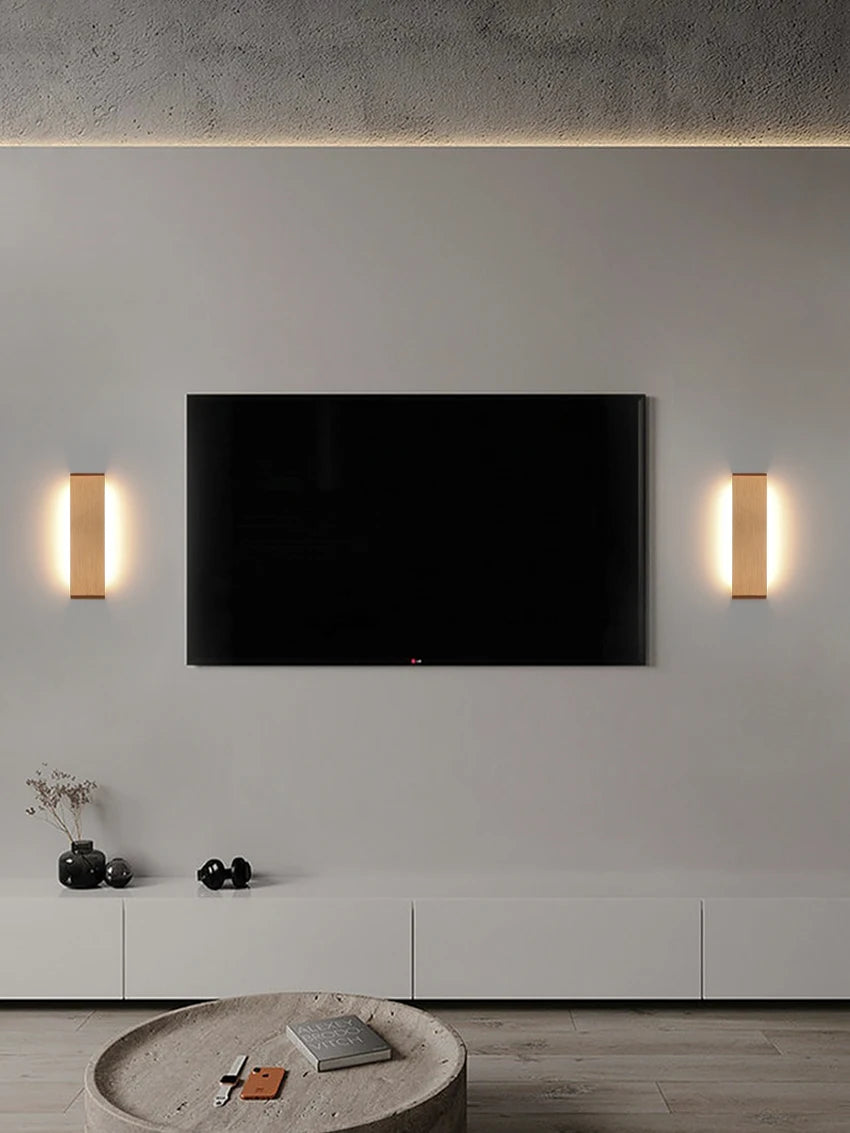 12W LED Indoor Wall Lamp Brushed Gold/Coffee Aluminum Wall Light Up and Down or Left and Right Glow Decorative Lighting Fixtures