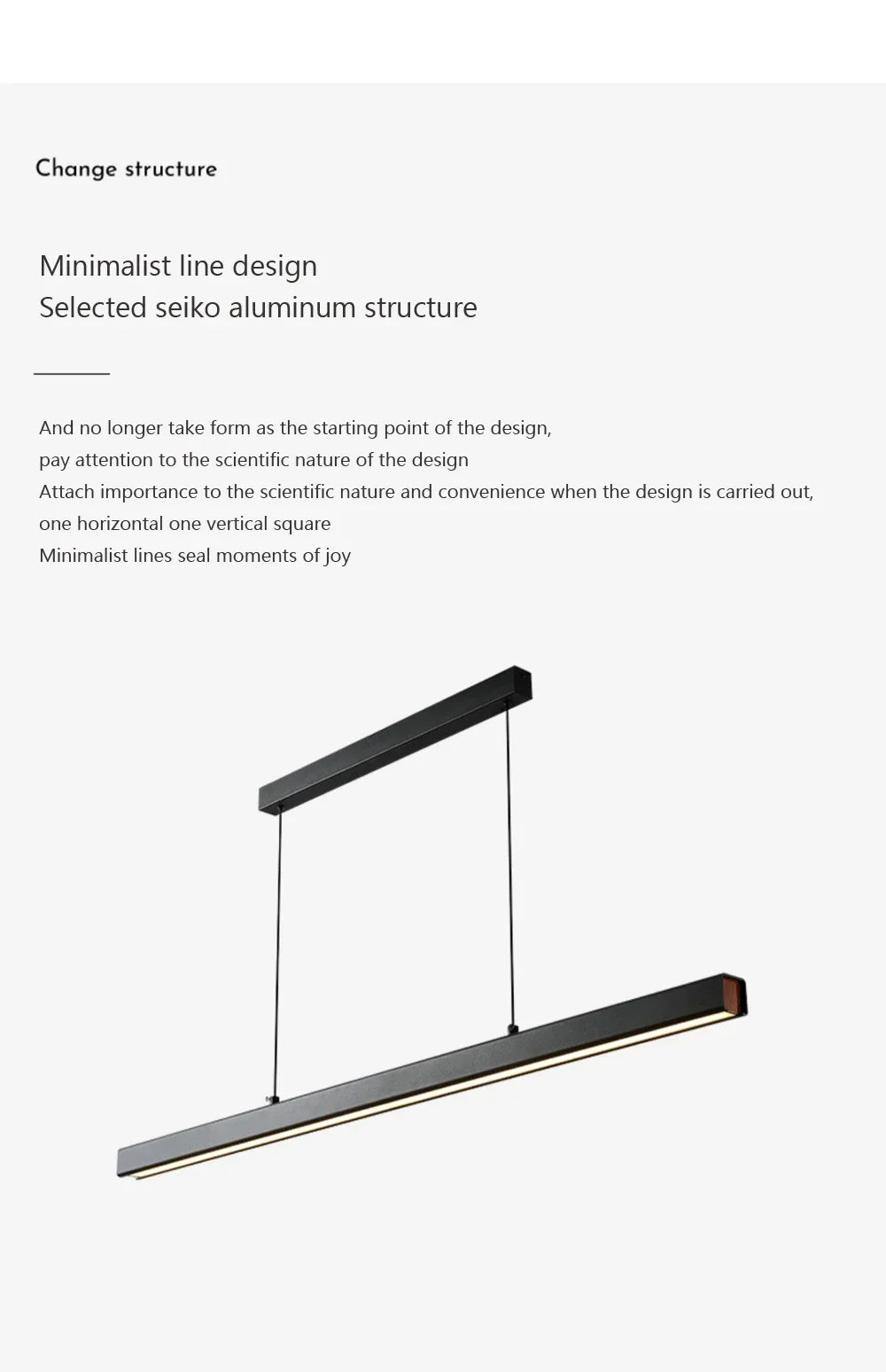 Modern LED Pendant Light For Living Dining Room Restaurant Office Long Simple Chandelier Home Deco Lighting Fixture Hanging Lamp