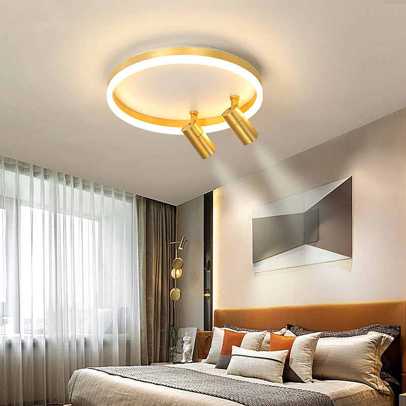 Modern LED Ceiling Lamp With Spotlight Chandelier For Bedroom Living Dining Room Aisle Home Decor Indoor Lighting Fixture Luster