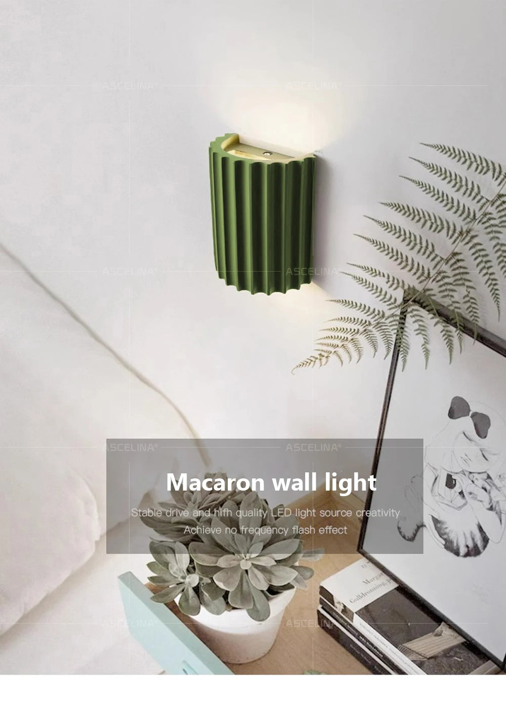 Modern LED Wall Lamp Minimalist Macaron Resin Sconces Entryway Aisle Living Rooms Bedrooms Bedside Study Illumination Luminaire