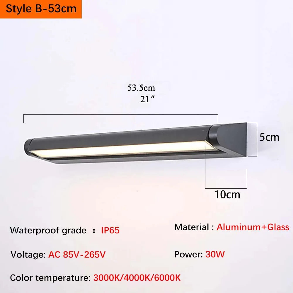 2025 new model. Outdoor waterproof wall lamp. Can rotate. Aluminum and glass materials. 18W, minimalist landscape light