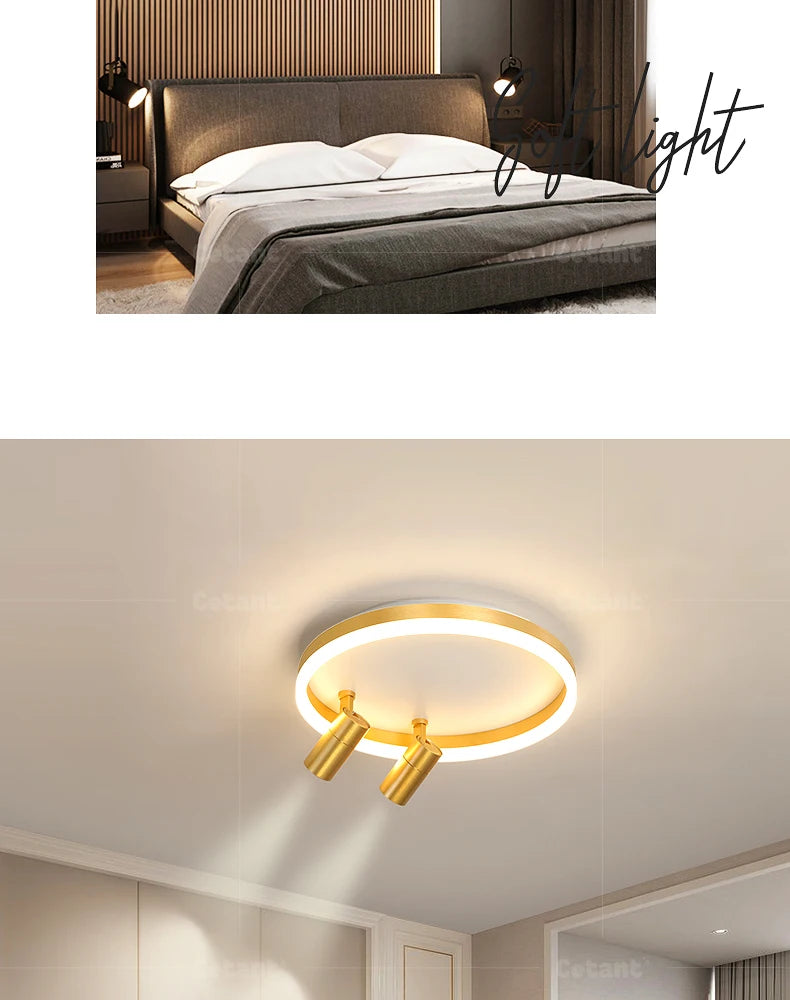 Modern LED Ceiling Lamp With Spotlight Chandelier For Bedroom Living Dining Room Aisle Home Decor Indoor Lighting Fixture Luster