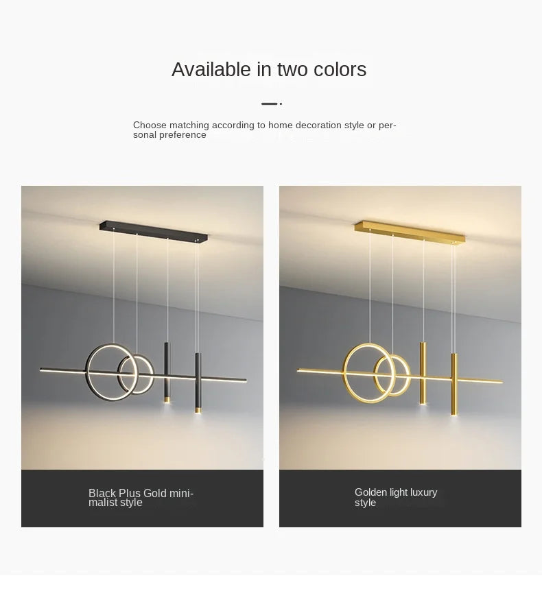 Restaurant Lights Nordic Chandeliers Light Luxury Minimalist Dining Room Tables Bar Counter Designers Minimalist Strip Lighting