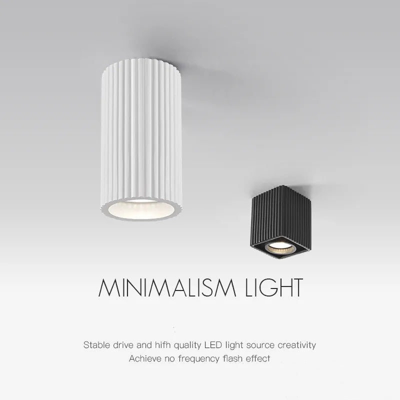 Minimalist Nordic Cylindrical Downlight Surface Mounted Resin Ceiling Lamp GU10 Grid Spotlight Corridor Living Room Home Decor