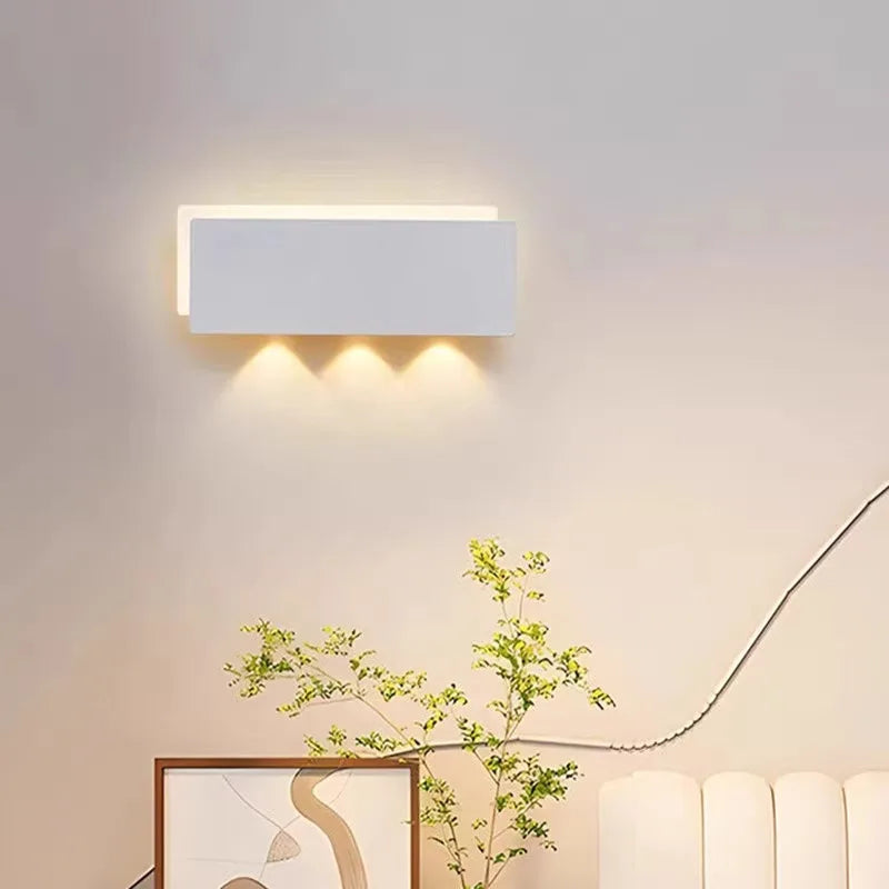 Nordic minimalist creative personality long strip wall lamp modern simple living room aisle bedroom bedside lamp background wall