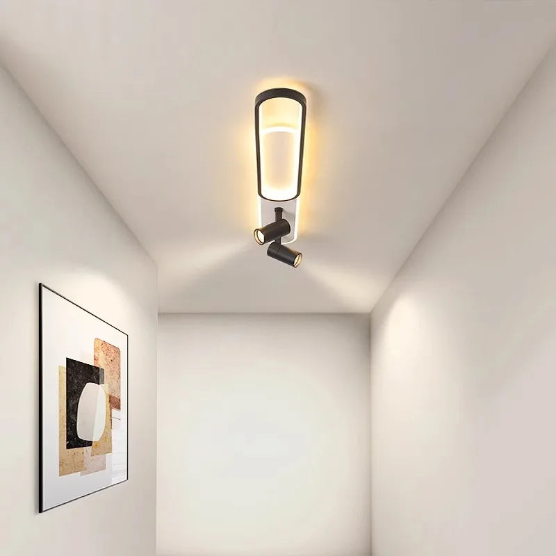 Track Spotlights No Main Lights Living Room Wall Lamp Long Hallway Light Cloakroom LED Ceiling Lights Spotlights For Dining Room