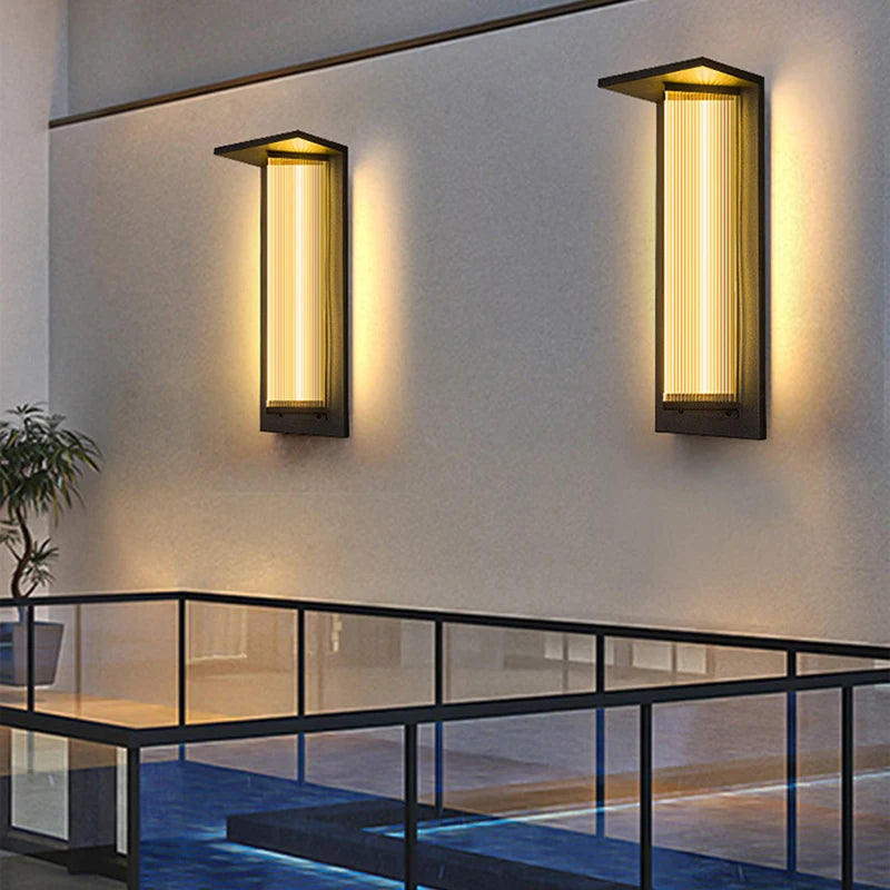 Outdoor Wall Lamp Waterproof Stainless Steel Porch Courtyard Lamp Garden Villa Entrance External Wall Light Outdoor Lighting