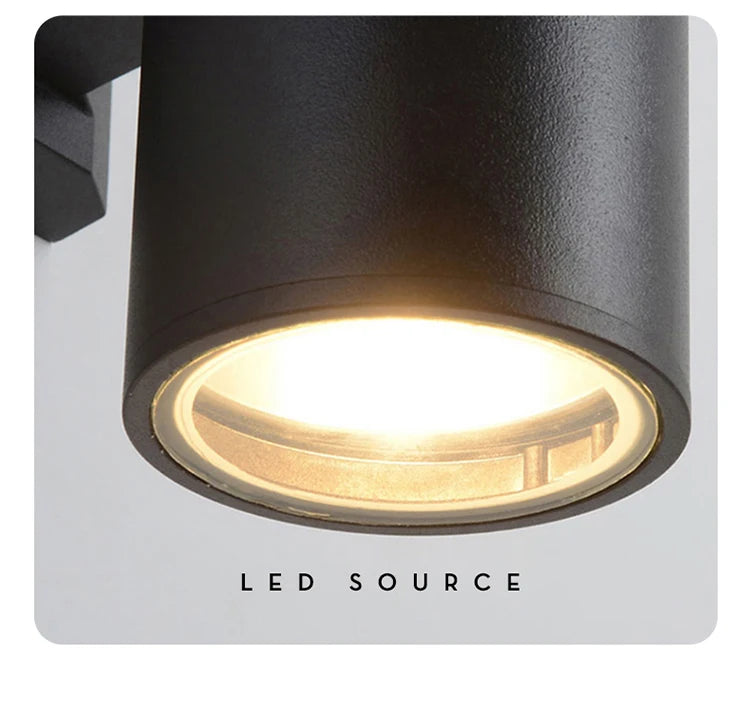 black gray up down outdoor wall light 6W 10W 20W 30W 36W porch garden waterproof home lighting outdoor aluminum lamp body
