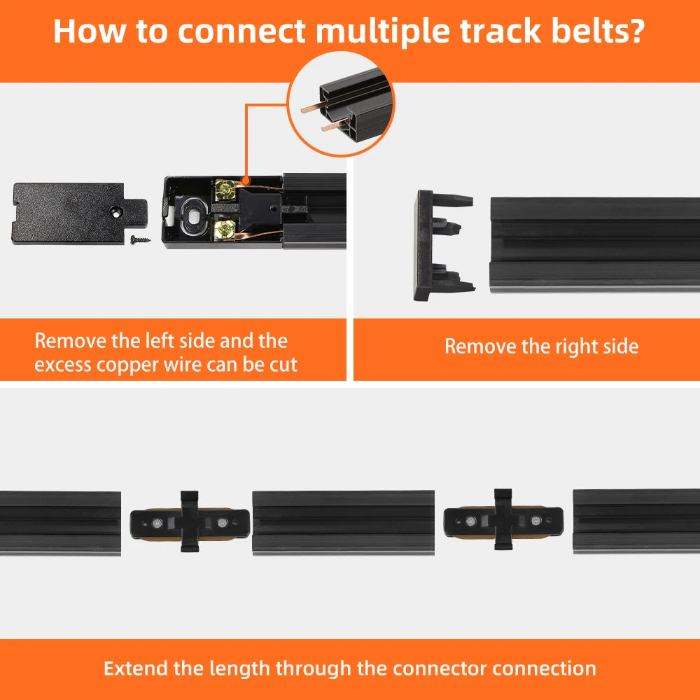 Full Set Track Light Led Ceiling Rail Lights Replaceable GU10 Light Source Spotlight for Living Room Bedroom Led Spot Track Lamp