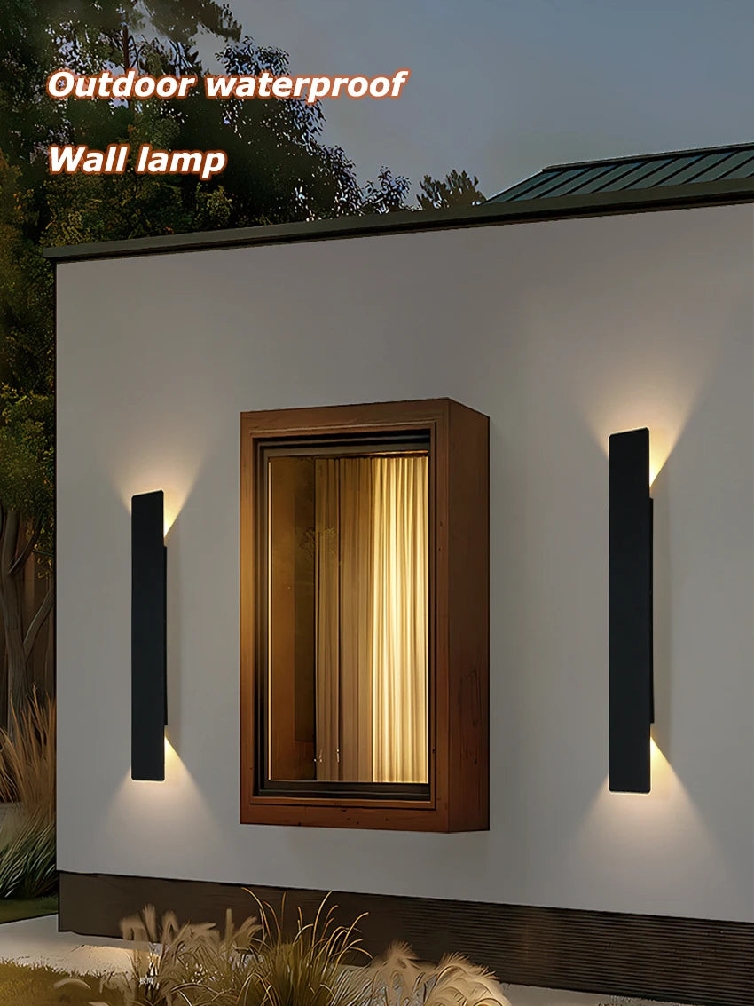 20cm/41cm/61cm Outdoor LED Wall Lights Up and Down Aluminum Wall Lamp Waterproof IP65 Courtyard Porch Decor Lighting Fixtures