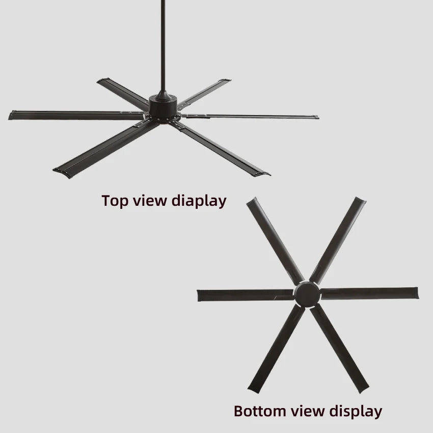 FUMANJIA 72Inch Ceiling Fan - DC Motor&Remote Control, 6-Speed Adjustment, Aluminum Blade, Reversible Function for Commercial