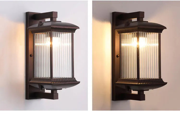 Outdoor Wall Lamp Metal Waterproof Outside Wall Lights AC90-260V Exterior Wall Lighting for Hotel Villa Big Porch Garden Gate
