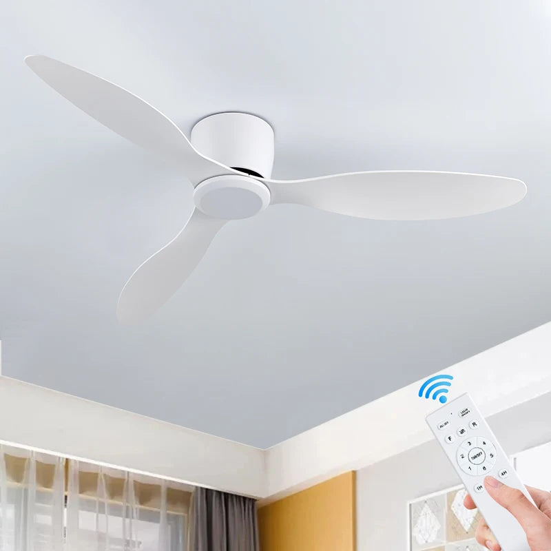 Simple Large Electric fan Remote Control APP dimmable Ceiling Fan No lights Indoor home decoration fan Bedroom Living room fans