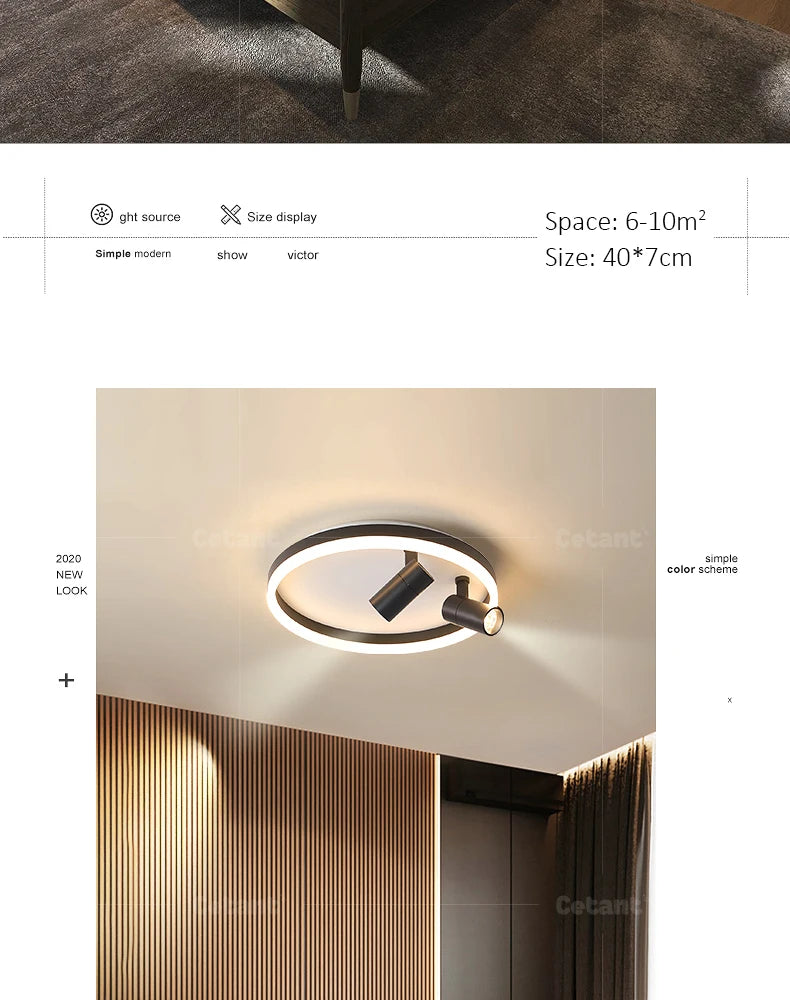 Modern LED Ceiling Lamp With Spotlight Chandelier For Bedroom Living Dining Room Aisle Home Decor Indoor Lighting Fixture Luster
