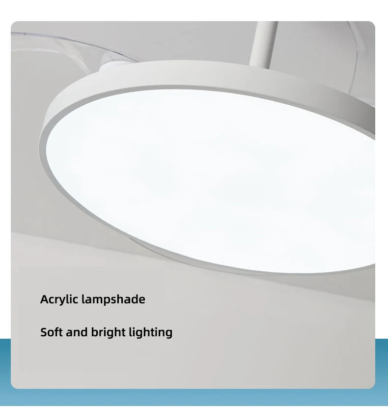 Electric Fan Chandelier Led Ceiling Lamp Room Decoration Dining Table Living Home Silent Bedroom Circulator Fan Light Fixture