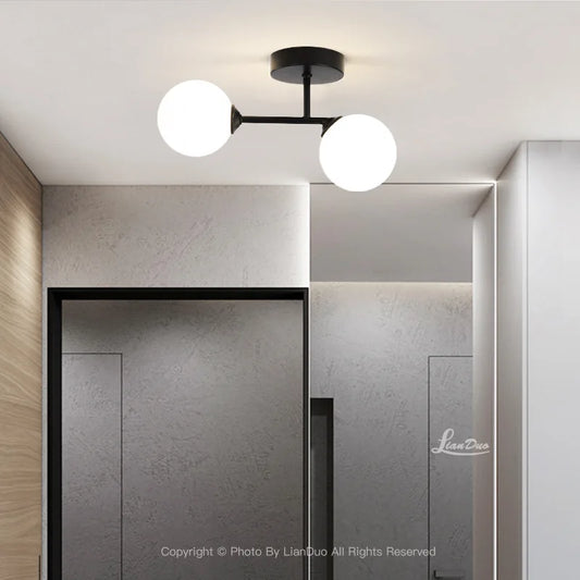 Glass ball Ceiling Lamp Home Deco Interior Lighting For Bedroom Living Room Dining Table Cloakroom Corridor Nordic Ceiling Light