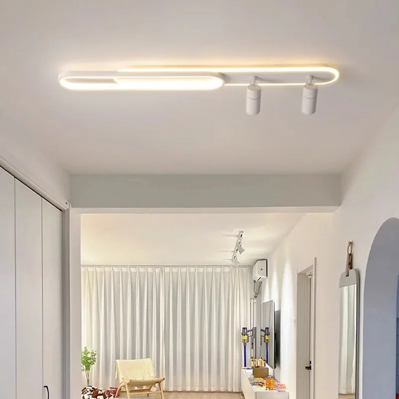 Track Spotlights No Main Lights Living Room Wall Lamp Long Hallway Light Cloakroom LED Ceiling Lights Spotlights For Dining Room