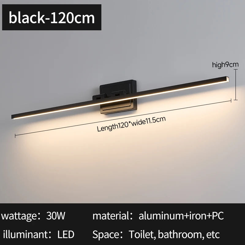 Modern Bathroom Vanity Light LED Dimmable 5CCT Bathroom Light Fixture 180° Rotatable for Over Mirror Bar Bathroom Restroom Decor