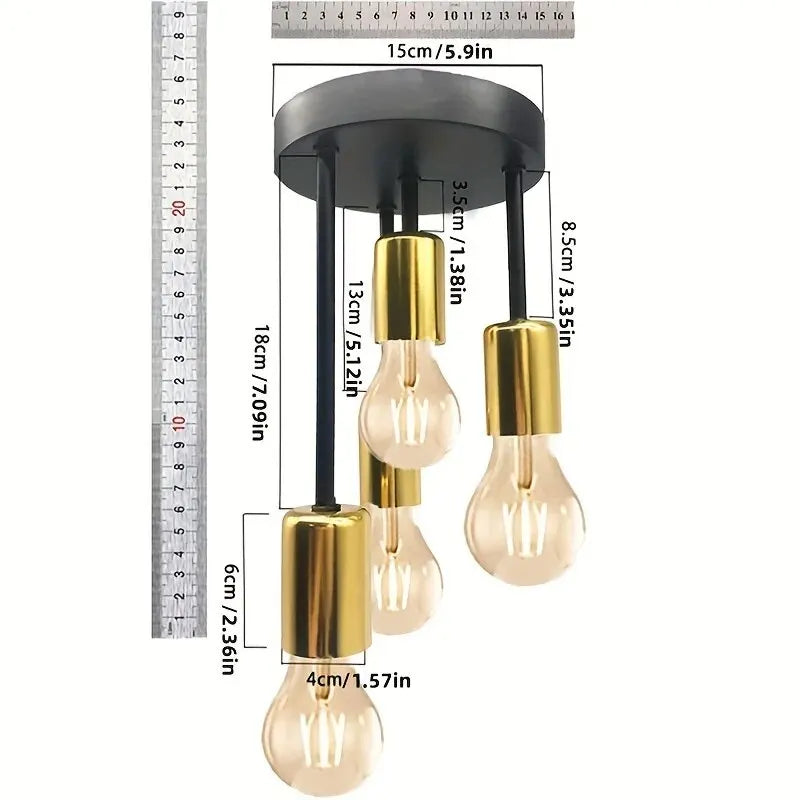 1Pc modern minimalist E27 bulb base ceiling light, bedroom, kitchen, hallway, balcony lighting fixture (without bulb)