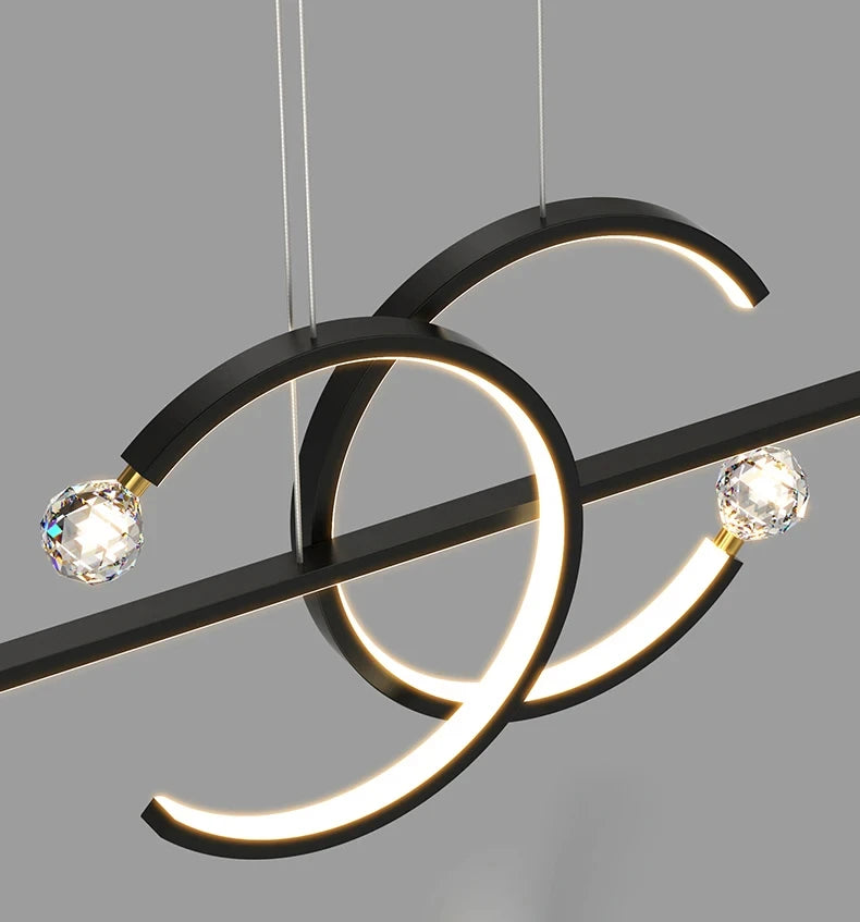Modern Dining Room Pendant Light LED Smart Remote Control Dining Table Hanging Lamp Luxury Lustre Home Indoor Decor Chandelier